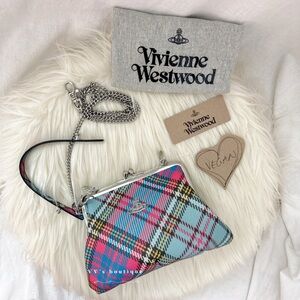 NWT Vivienne Westwood Granny Frame Purse Crossbody Top Handle MCandy Tartan